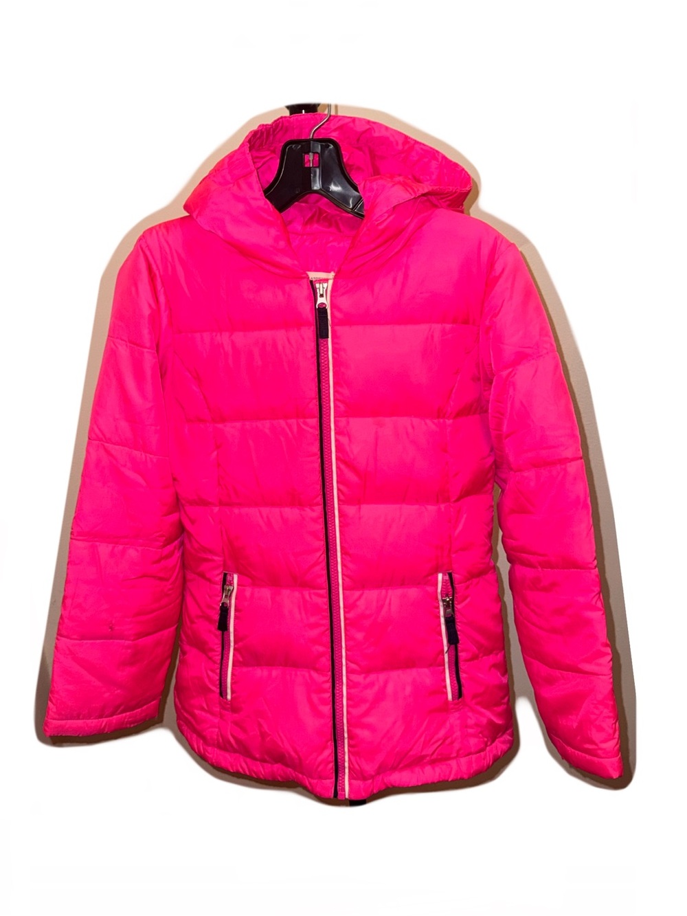 Land’s End Girls' Hot Pink Puffer Jacket